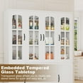 thumbnail image 6 of Blotout 78.7" Tall Kitchen Pantry Cabinet with Glass Doors and Drawers, Display Storage Cabinet with Shelves and Cabinets, Freestanding Storage Cabinet for Home, Office and Living Room., 6 of 7