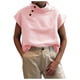 thumbnail image 1 of Camisa de algodón holgada informal de manga corta con botones abiertos informales de manga corta para mujer OAVQHLG3B Store lin121212, 1 of 5