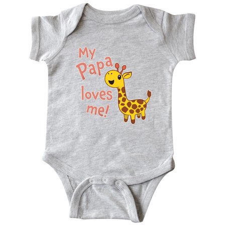 

Inktastic My Papa Loves me- cute giraffe Gift Baby Boy or Baby Girl Bodysuit