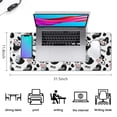 thumbnail image 5 of Long Mouse Pads for Desk,White Cow Black Spot Milk Pattern Desk Mats on Top Of Desks, Desk Mouse Pad Extra Large with 3mm Non-Slip Base and Stitched Edge for Gaming,Office,Work,Home 31.5"x11.8", 5 of 6