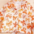 thumbnail image 6 of Glisme Halloween 2 Piece Newborn Boys Girls Sleepwear Pumpkin Print Long Sleeve Crew Neck Homewear With Pants Set Fall Cozy Kids Pajamas Size 6-12 Months Orange, 6 of 9