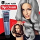 thumbnail image 2 of Tinte temporal para el cabello, crema para colorear, cepillo para enjuague, Unisex, DIY, moda, Color gris, tinte para el cabello súper gris, crema, 100ml (Buy 2 save 10%), 2 of 9
