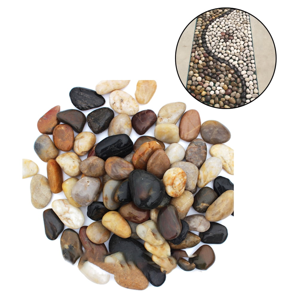 LeKing River Rocks Outdoor Decorative Stones Pebbles Large Cobblestone