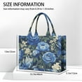thumbnail image 3 of Large Capacity Tote Bag,Pioneer Flower Floral Print Pattern Handbag Fashion Luxury Tote Bag,15.7"x13"x 5.1" Inches,Laptop Compatible, 3 of 6