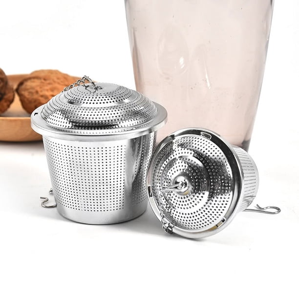 2 infusores de té (4,5 cm de diámetro), colador de té de acero inoxidable 304 Filtro de té de malla de grado alimenticio, premium Filtro de té Difusor espaciador de té para infusor de té de hojas sue