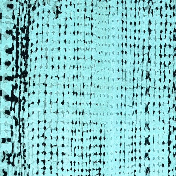Ahgly Company Indoor Square Solid Light Blue Modern Area Rugs, 7' Square