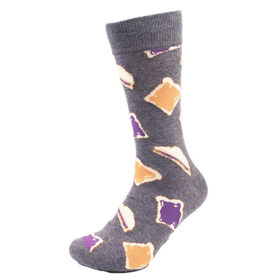 Urban-Peacock Men's Novelty Fun Socks - Peanut Butter & Jelly - PB & J - 1 Pair