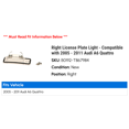 thumbnail image 2 of Right License Plate Light - Compatible with 2005 - 2011 Audi A6 Quattro 2006 2007 2008 2009 2010, 2 of 2
