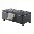 thumbnail image 2 of Storage Bench, Tufted Velvet Lift-Top with 45.5” Wide Seat for Living Room/Bedroom | Slate Gray | Velvet, 2 of 5