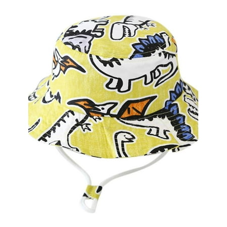 

Ame Summer Baby Boys Girls Elastic Hats Toddler Cute Cartoon Print Bucket Hats Caps Sun Head Wear