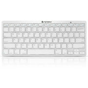 SANOXY Ultra Slim Profile Wireless Bluetooth Keyboard for iOS, Android, Windows and Mac (SILVER)