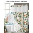 thumbnail image 4 of No Hook Shower Curtain with Snap in Liner,Green Boots Lavender Flower Waterproof Bath Curtain Double Layers with See Through Top Window,Abstract Farm Scenery Hotel Shower Curtains 36x72in, 4 of 9