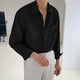 thumbnail image 1 of pstuiky camisa de manga larga para hombre, Camisa informal y moderna de manga larga con solapa y botones en color liso para hombre salir tops m, 1 of 4