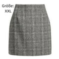 thumbnail image 2 of 1PCS High Waist Plaid Skirt-Light Coffee Checkered-L, 2 of 5