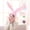 Pink, variant on Cute Plush Bunny Hat with Long Ears for Women Men, Soft Polyester Animal Hood Cap, Winter Warm Cosplay Headwear Party Accessory, Funny Festive Gift,1Pcs