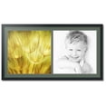thumbnail image 1 of ArtToFrames Collage Photo Picture Frame with 2 - 20x20" Openings, Framed in Black with Forest Green and Black Mats (CDM-3926-40), 1 of 1