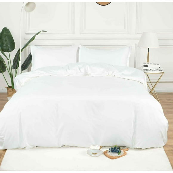 Fabstyles 100% Bamboo Duvet Cover | Silky Soft, Breathable, Cooling, Hypoallergenic and Oeko-TEX Certified Bamboo Comforter Cover for Queen, King
