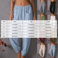 thumbnail image 3 of KPOPLK Summer Casual Pants for Women Cotton Linen Straight Leg Slacks Drawstring Solid Lounge Pants Trousers with Pockets Size XL,Brick Red, 3 of 8