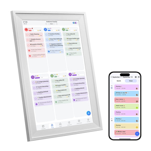 Arcticwind 15.6" Smart Digital Calendar, HD Interactive Touchscreen Eletronic Calendars,Meal Schedule, 32GB,With WiFi App Control,Wall & Desk Mountable Family Planner