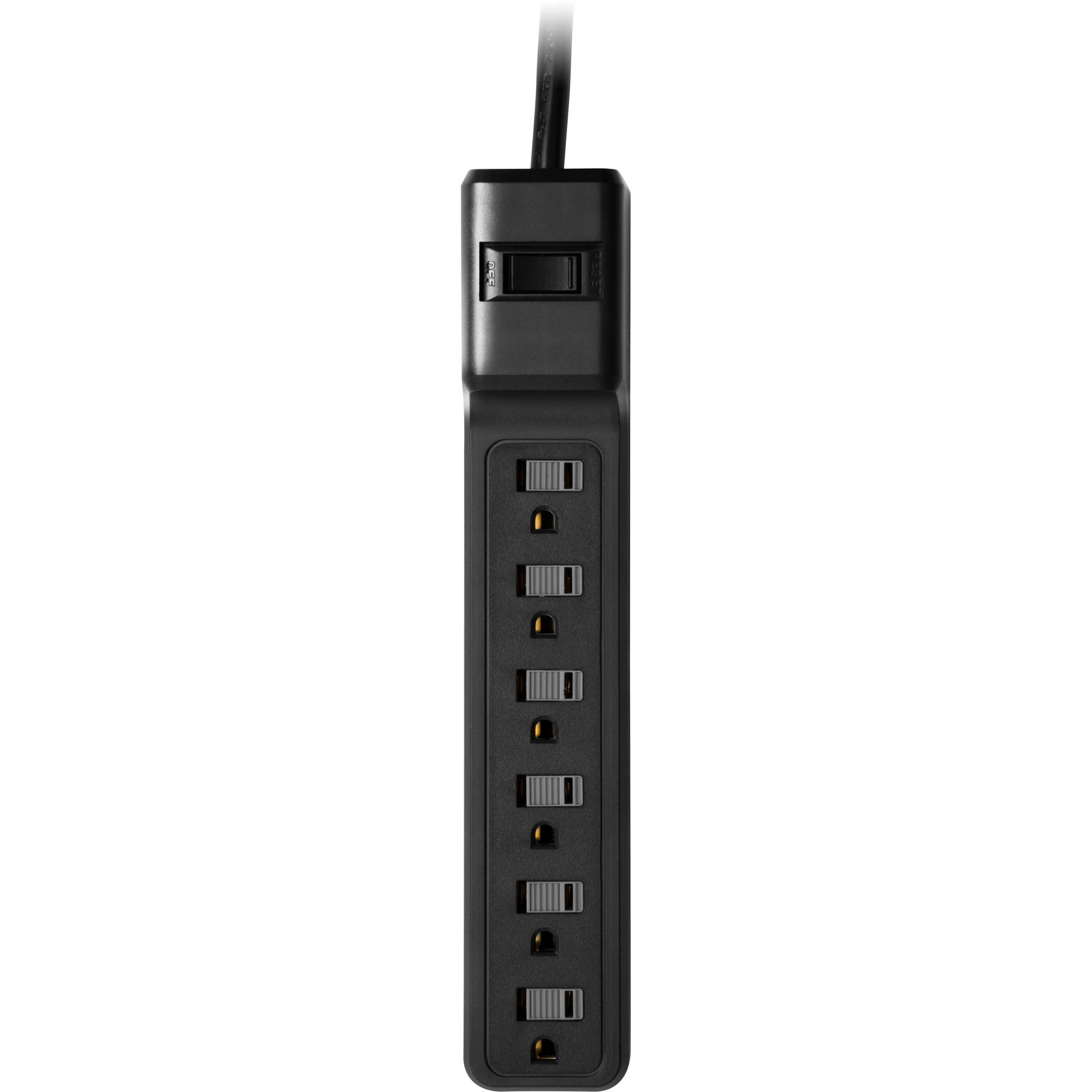 Onn 6Outlet Surge Protector, Black Walmart Inventory Checker BrickSeek