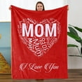 thumbnail image 1 of LHSHID Christmas Birthday Gifts for Mom Wrap Love Around Mom Mom Anniversary Christmas Birthday Gifts from Daughter Son Presents for Mother I Love You Mom Blanket 60x80in, 1 of 4