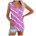 thumbnail image 2 of DPTALR Débardeurs Teinture sur Nœuds pour Femmes Sans Manches Col Rond T-Shirts d'Entraînement Décontractés d'Été, 2 of 9