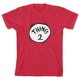 thumbnail image 6 of Dr. Seuss Thing 2 Youth Red Crew Neck Short Sleeve T-shirt-8, 6 of 7
