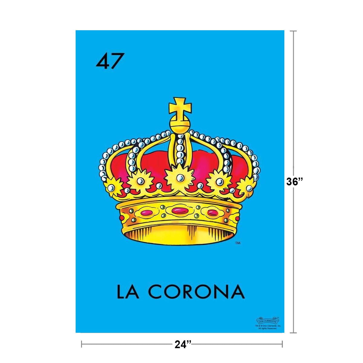 47 La Corona Crown Loteria Card Mexican Bingo Lottery Cool Wall Decor Art  Print Poster 24x36 - Walmart.com