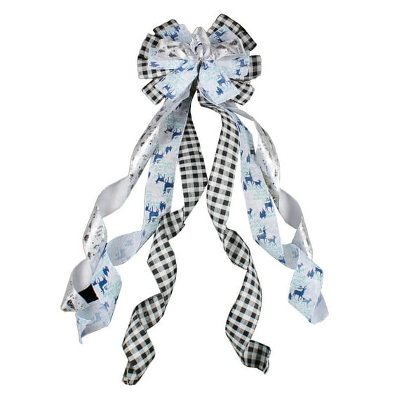 Eye Catching Christmas Tree Topper 44 With Glittering Snowflake And Ribbon Bow