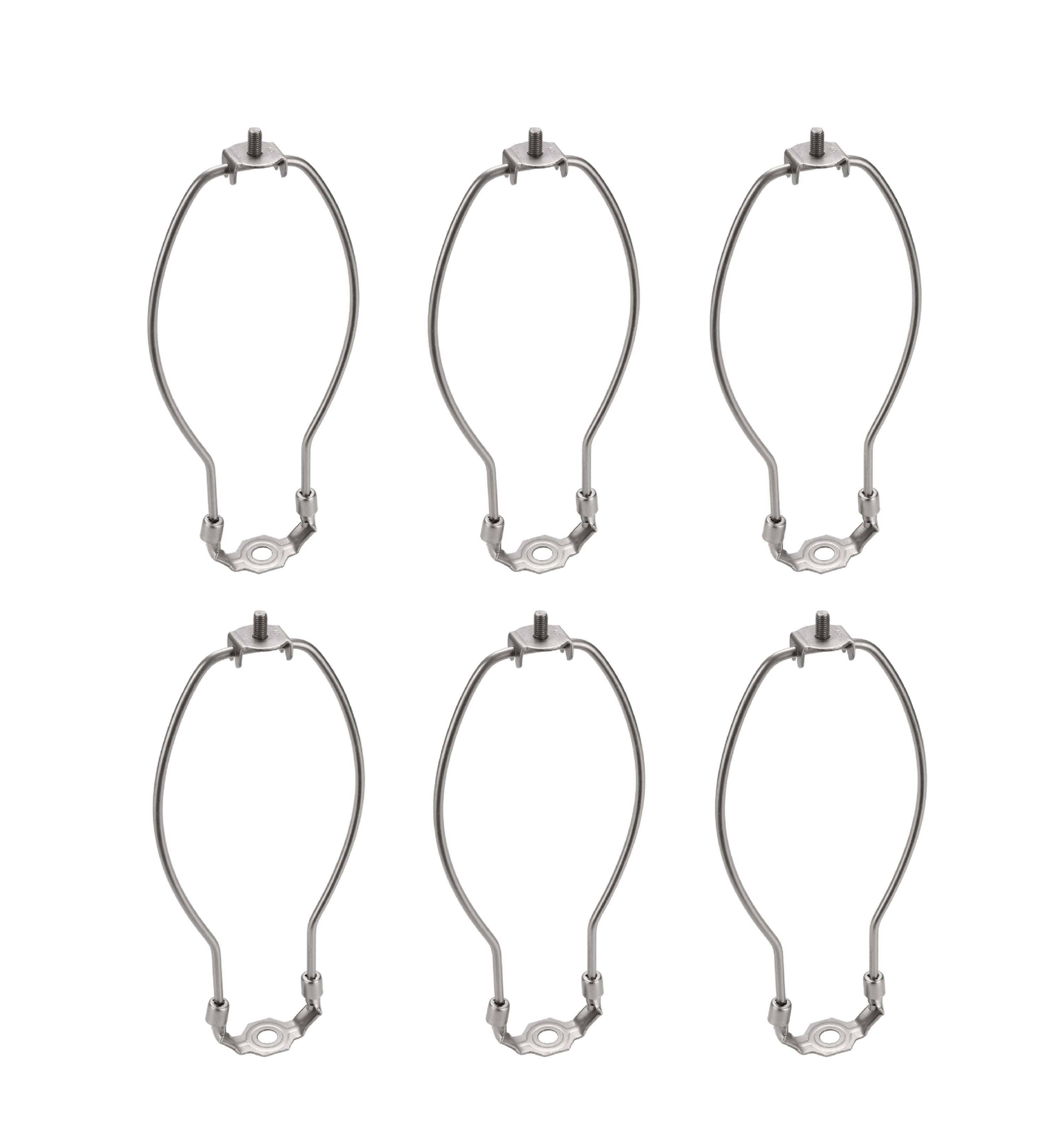 Satin Nickel 9" Detachable Lamp Harp Set of 6