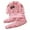 Light Pink A16, variant on Hrsba Boys Girls Cotton Outfit set Kids Print Long Sleeve Crew Neck Top and Elastic Waist Long Pants Loungewear Set