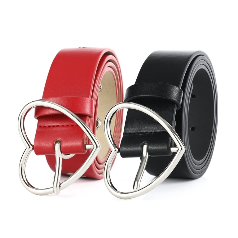 RISANTRY Red Heart Belts for Women Fashion Ladies Dress  display picture 3