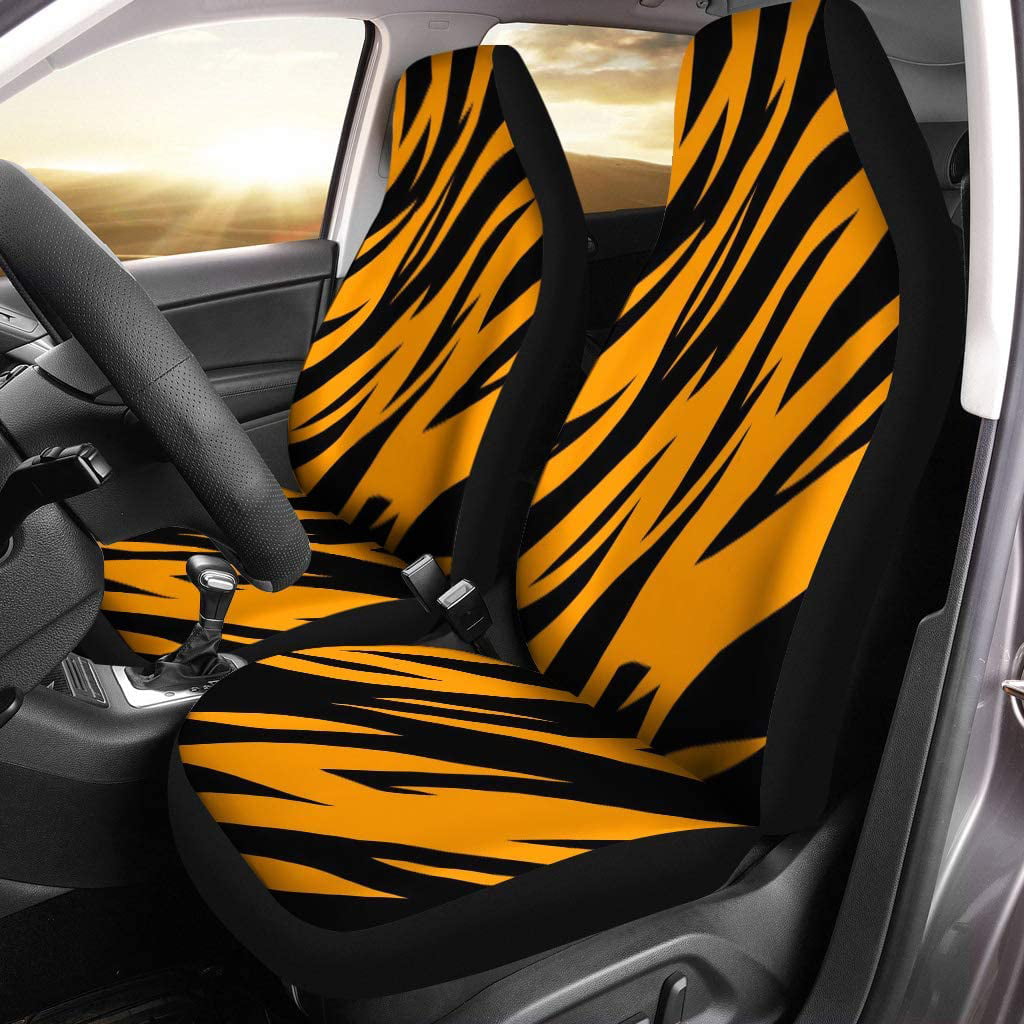Tiger Stripe Camo Front Seat Covers 2 Pc,Car Seat Covers Front Seats Only Universal Fit,SUV & Truck 