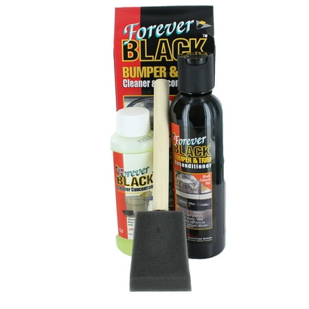 Forever Black 010 Cleaner/Conditioner Dye Kit for Bumper, Trim, (Best Car Trim Cleaner)
