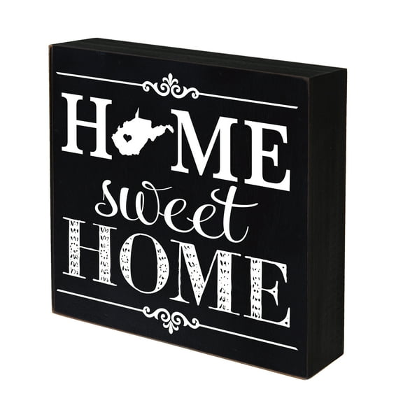 LifeSong Milestones 6x6 Shadow Box Black- West Virginia (Home Sweet Home)