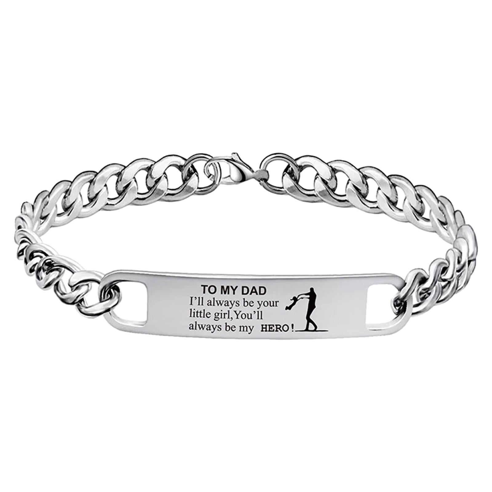 Yinanstore Link Chain Bracelet Father's Day Gifts Cuff Bracelet