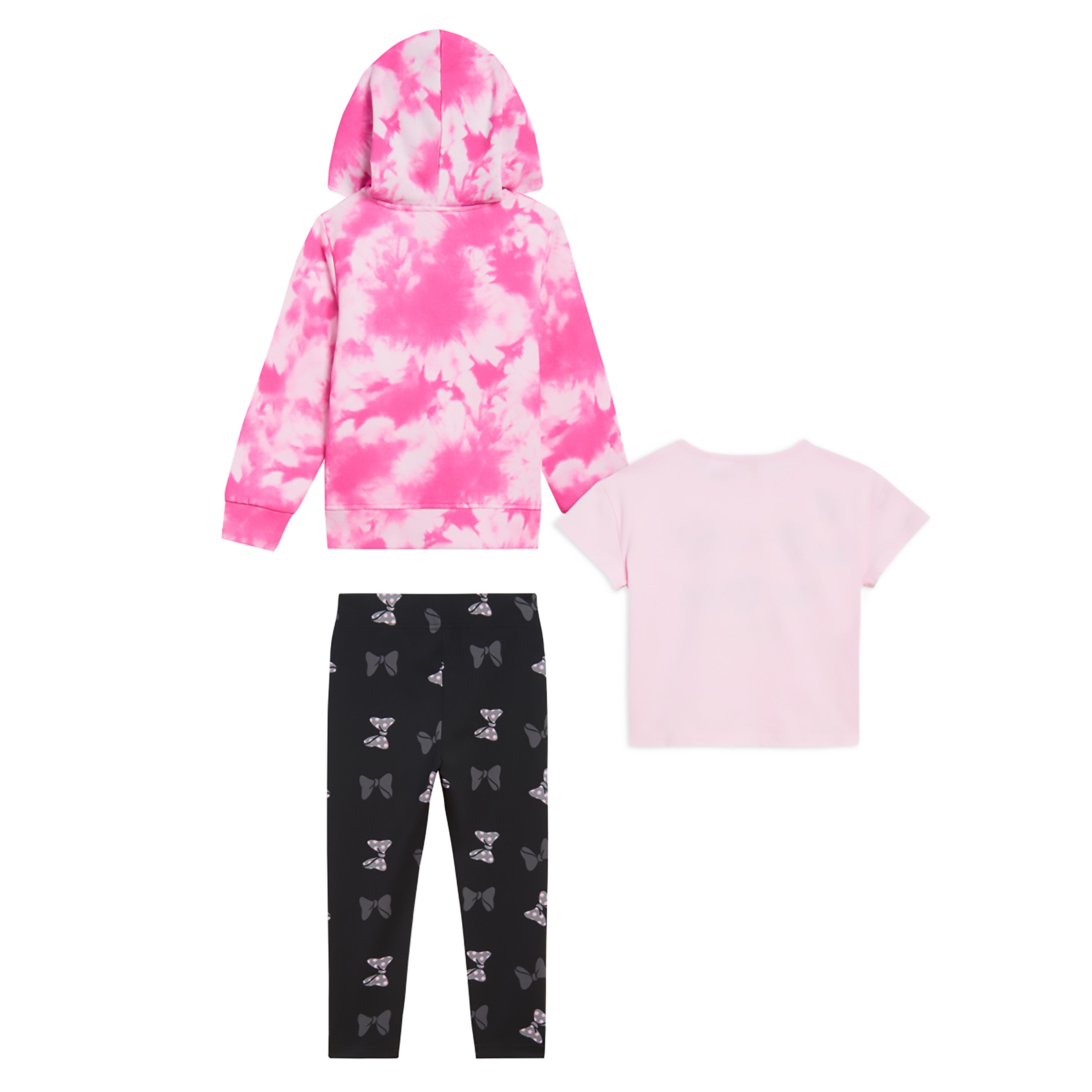 Disney Minnie Mouse Hoodie T-Shirt Athletic Pants 3-Piece Set (Size 3-7)