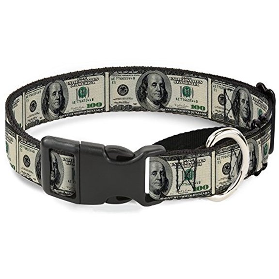 Buckle-Down 100 Dollar Bills Martingale Dog Collar