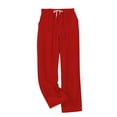 thumbnail image 6 of Dxzfnsa Fuzzy Pants for Womens Drawstring Elastic Waist Wide Leg Pants Bottoms Warm Fleece Lounge Comfy Winter Pants, 6 of 8