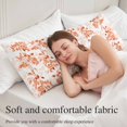 thumbnail image 5 of Burnt Orange Botanical Body Pillow Covers 20"x54", Vintage Nature Flower Soft Brushed Microfiber Breathable Throw Pillow Covers, Decorative Pillowcase with Zipper for Couch Sofa Bedroom Living Room, 5 of 9