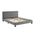 thumbnail image 6 of Naomi Home Lisa Button-Tufted Woven Platform Bed - Color: Gray, Size: Twin, 6 of 12