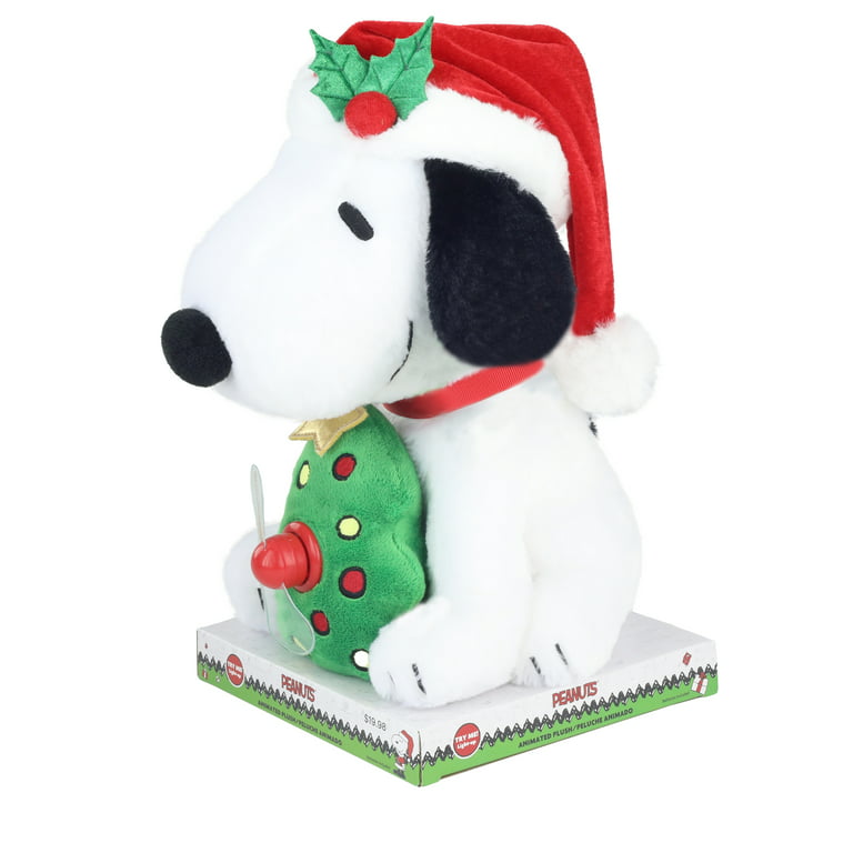 Peanuts 10 inch Animated Snoopy Holding A Tree with Message Fan, Plush Toy