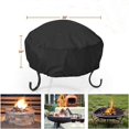 thumbnail image 2 of SZTXJ Housse de Foyer Robuste Coupe-Vent Imperméable Patio Rond Extérieur Housse de Foyer Neuf Noir (85x40cm), 2 of 5