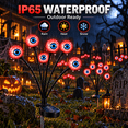 thumbnail image 5 of LOMYOLO Halloween Solar Eyeball Lights Outdoor, 2 Pack 12 LED Scary Swaying Eye Landscape Path Lights Waterproof Solar Garden Lights for Yard Lawn Walkway Patio Halloween Decorations Party Decor, 5 of 8