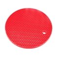 thumbnail image 2 of fashionhome Tapis en Caoutchouc Antidérapant Résistant à la Chaleur Dessous de Verre Rond Coloré Ensemble de Table Porte-Pot Tapis en Silicone, 2 of 4