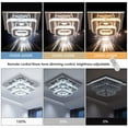 thumbnail image 6 of FRIXCHUR Mini Chandelier LED Crystal Ceiling Light 2 Layers Flush Mount Ceiling Light Modern Chandelier Lighting for Hallway Staircase Kitchen Bathroom (Dimmable), 6 of 6