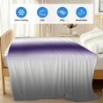 thumbnail image 4 of Gray Purple Cooling Blanket, Lightweight Breathable Summer Throw Blanket with Double Sided Cold Effect, Modern Gradient Geometric Picnic Beach Blankets Bed Sheet for Hot Sleepers 50"x60", 4 of 8