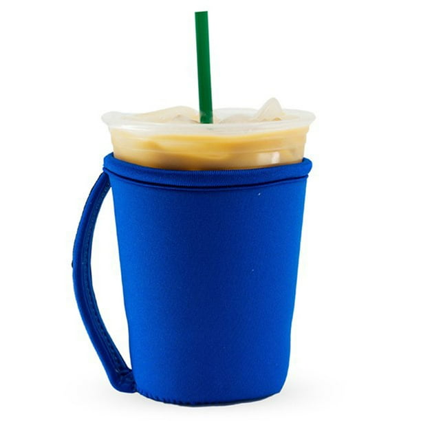 GoCuff Reusable Hot and Iced Coffee Cup Insulator Sleeve with Handle