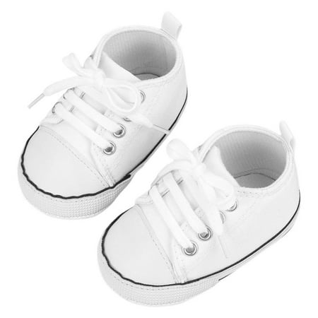 

Unisex Baby Boys Girls High Top Sneaker Soft Anti-Slip Sole Newborn Infant First Walkers Canvas Denim Shoes
