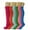 Fuchsia-Orange-Mint-Forest Green-Neon Pink-Turquoise, variant on 6 Pairs Colorful Heavy Slouch Knee Socks for Women Shoe Size 5-10 - (Pink-Lilac-Gray-Neon Pink-Turquoise-Ecru)